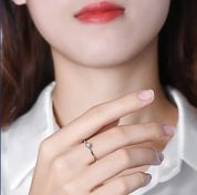 Anel Solitário de Moissanite Banhado a Ouro 18k
