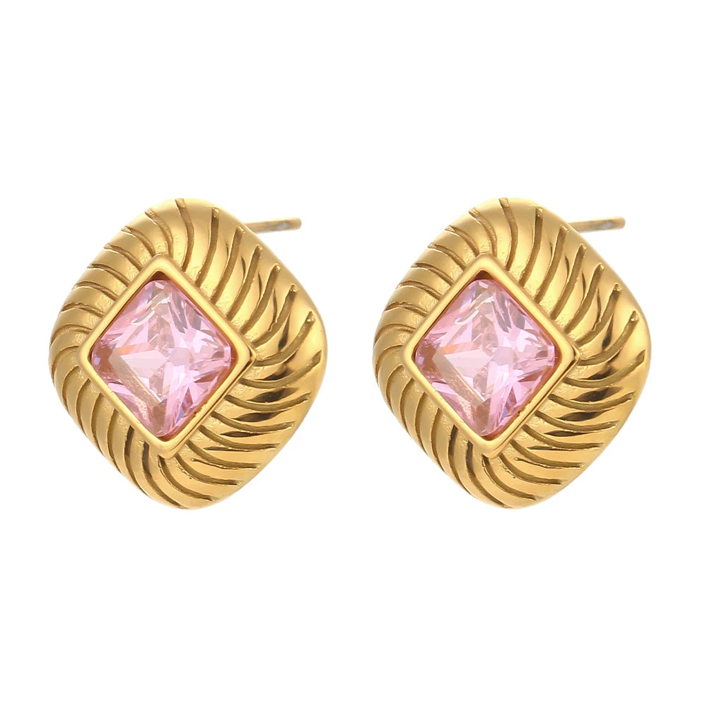 Brincos Pino de Zircônia Banhado