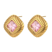 Brincos Pino de Zircônia Banhado