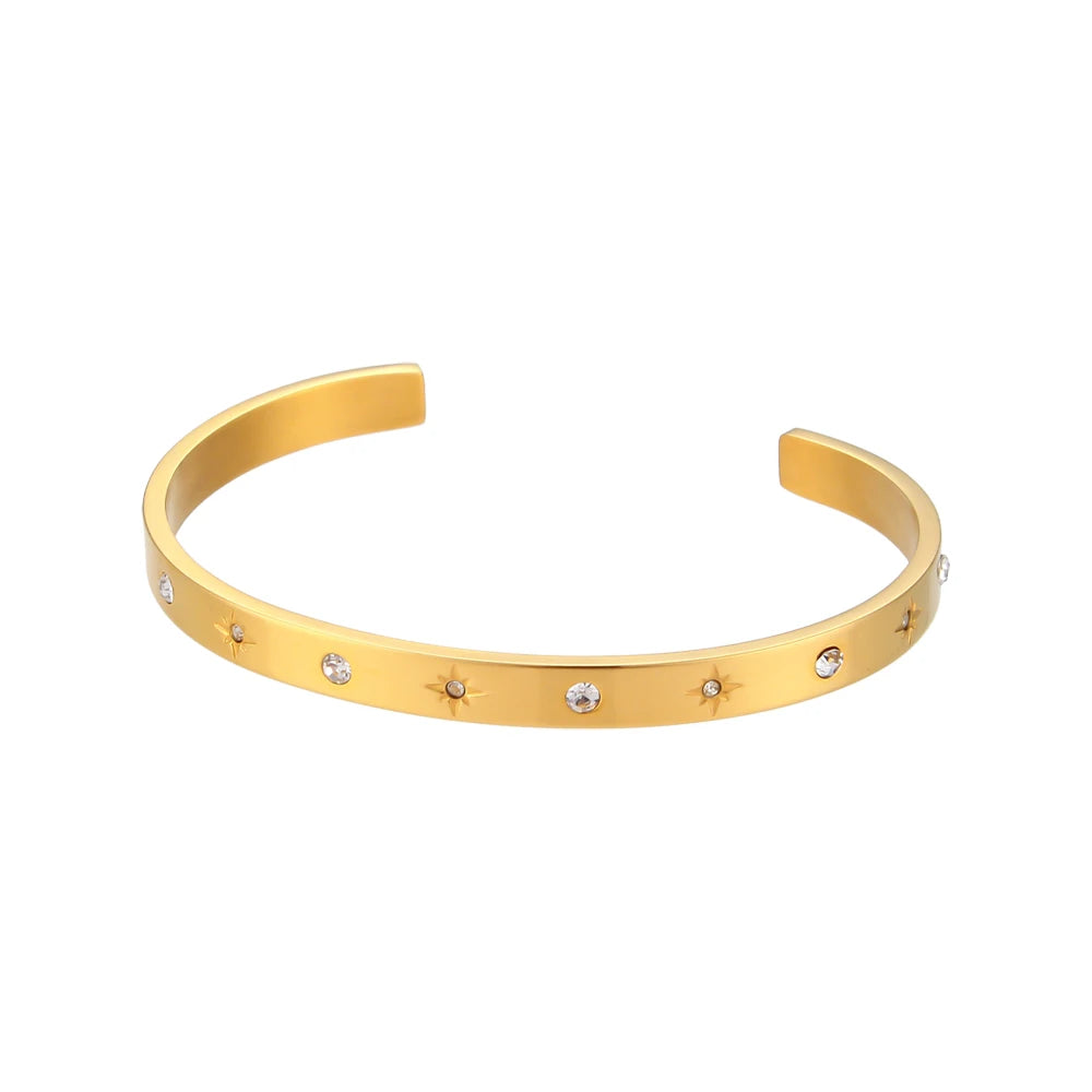 Pulseira Zircônia Banhado a Ouro