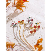 Conjunto de Colar e Brincos Pingente Banhado a Ouro 18k