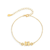 Pulseira de Moissanite Banhada a Ouro 18k
