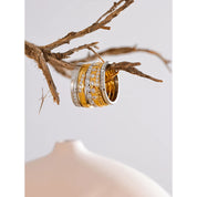 Anel Fino com Zircônia Banhado a Ouro 18k