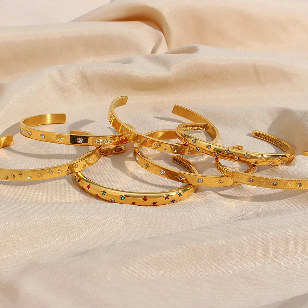 Pulseira Zircônia Banhado a Ouro