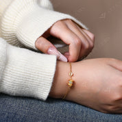 Pulseira de Moissanite Banhada a Ouro 18k