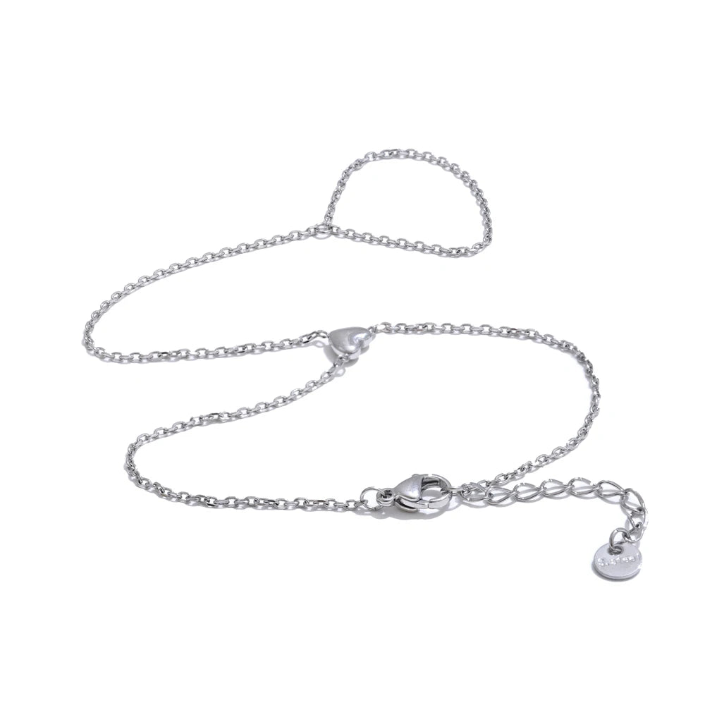 Pulseira de Coração com Corrente e Anel