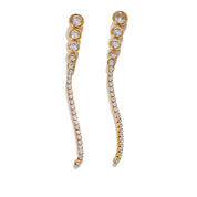 Brincos Longos com Corrente Banhado Ouro 18k