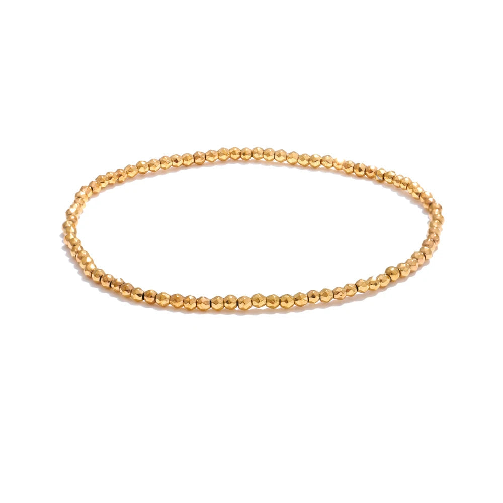 Pulseira de Corrente com Elegante Banhado a Ouro 18k