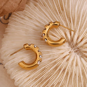Brinco de Angola Zirconias Banhado a Ouro