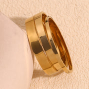 Pulseira Minimalista Brilhante, Banhada a Ouro