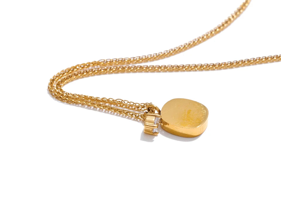 Colar com Pingente de Flor Zircônia Banhado a Ouro 18k