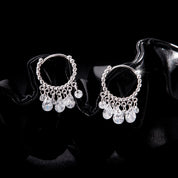 Brincos de Pendentes com Zircônias Brilhantes