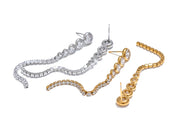 Brincos Longos com Corrente Banhado Ouro 18k