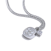 Colar com Pingente de Flor Zircônia Banhado a Ouro 18k