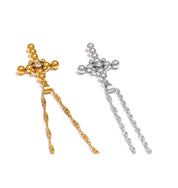 Colar com Pingente de Cruz Banhada a Ouro 18k