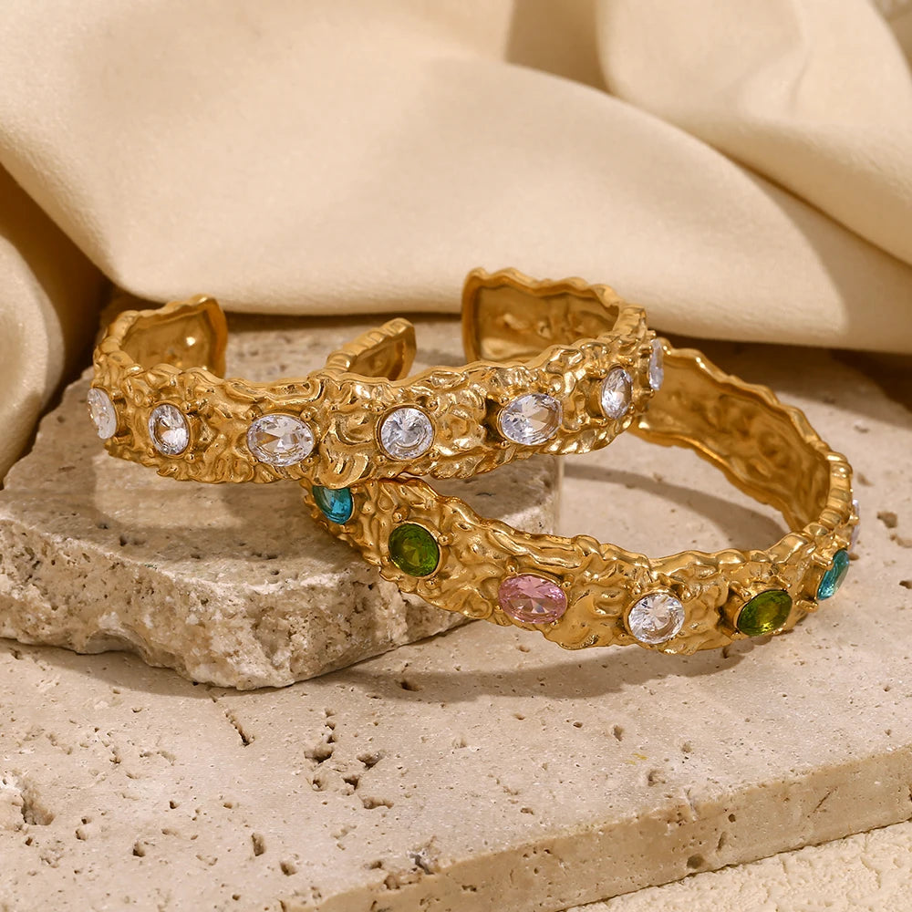 Conjuntos de Anéis Com pulseira Banhado a Ouro 18k