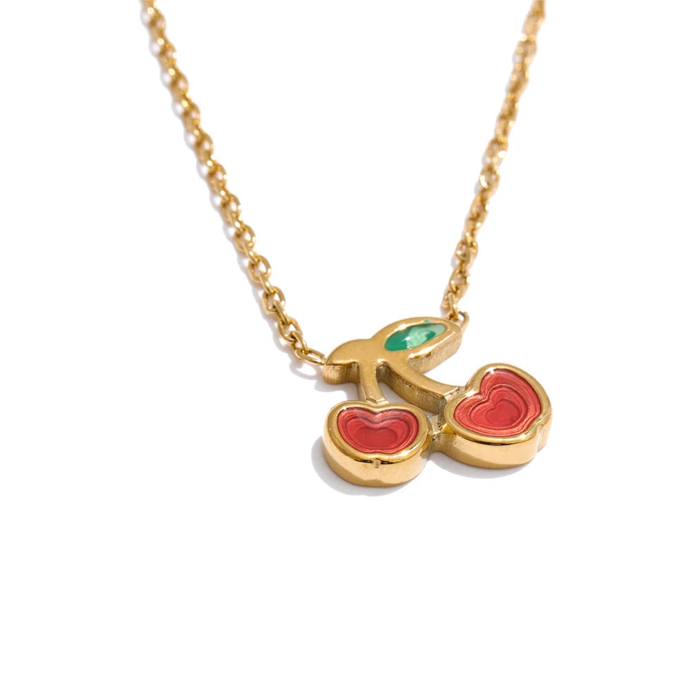 Conjunto de Colar e Brincos Pingente Banhado a Ouro 18k