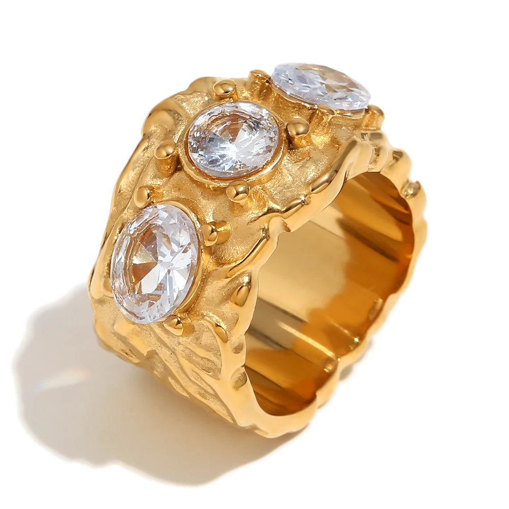 Conjuntos de Anéis Com pulseira Banhado a Ouro 18k