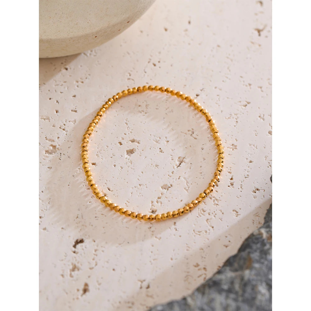 Pulseira de Corrente com Elegante Banhado a Ouro 18k