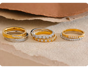 Anel Fino com Zircônia Banhado a Ouro 18k