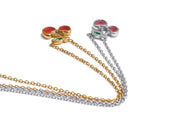 Conjunto de Colar e Brincos Pingente Banhado a Ouro 18k