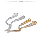Brincos Longos com Corrente Banhado Ouro 18k