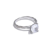 Anel de Luxo Moissanite 5CT Prata