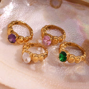Anel Esfera Banhado a Ouro