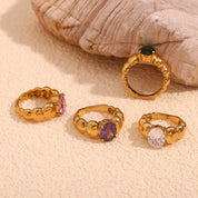 Anel Esfera Banhado a Ouro