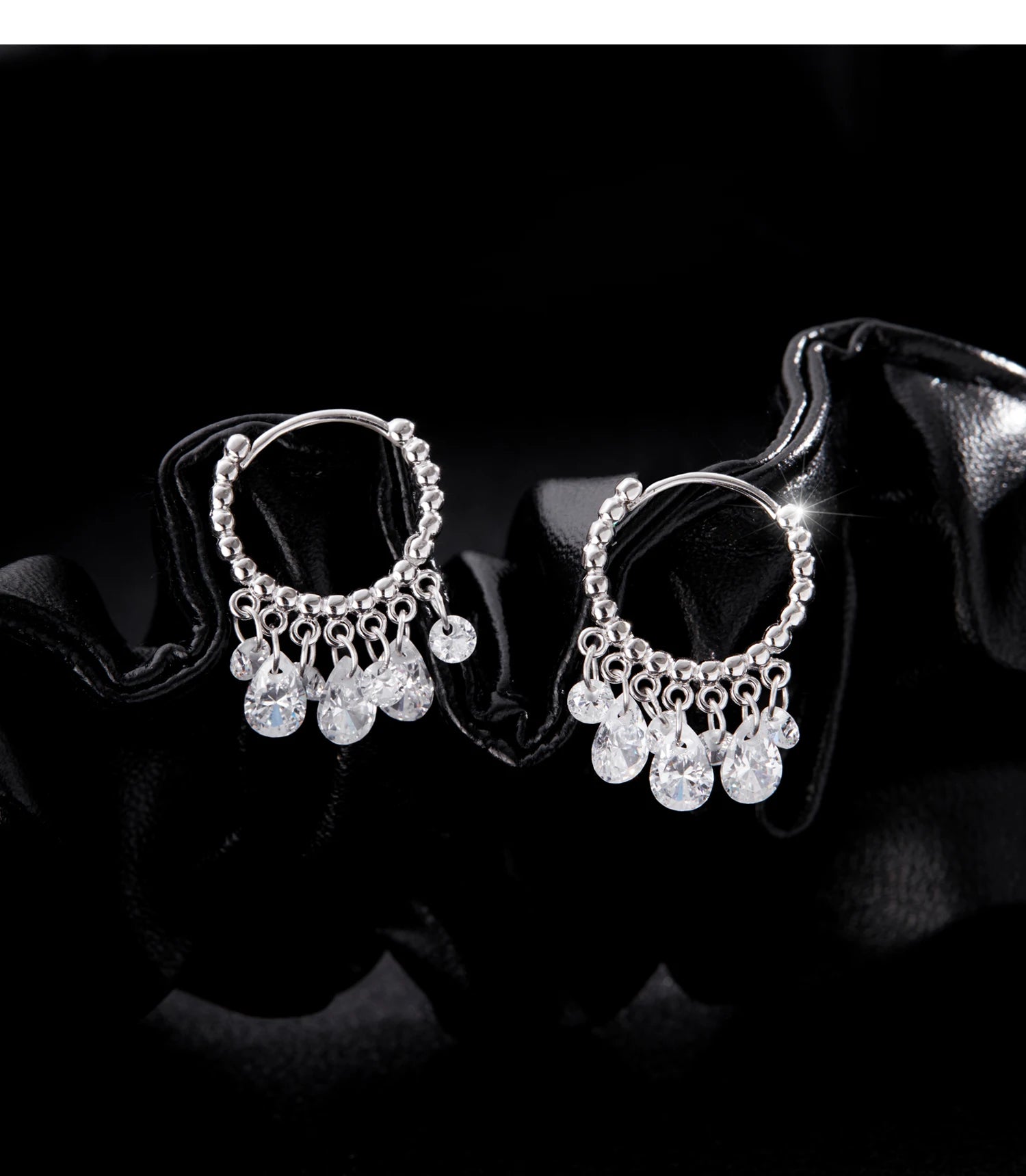 Brincos de Pendentes com Zircônias Brilhantes