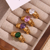 Anel Esfera Banhado a Ouro