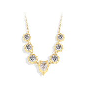 Colar de Moissanite Banhada a Ouro Branco 18K