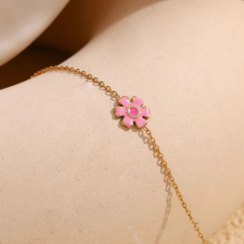 Pulseira de Charme Delicada Banhado a Ouro
