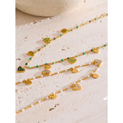 Colar de Coração com Zircônias Banhado a Ouro 18k