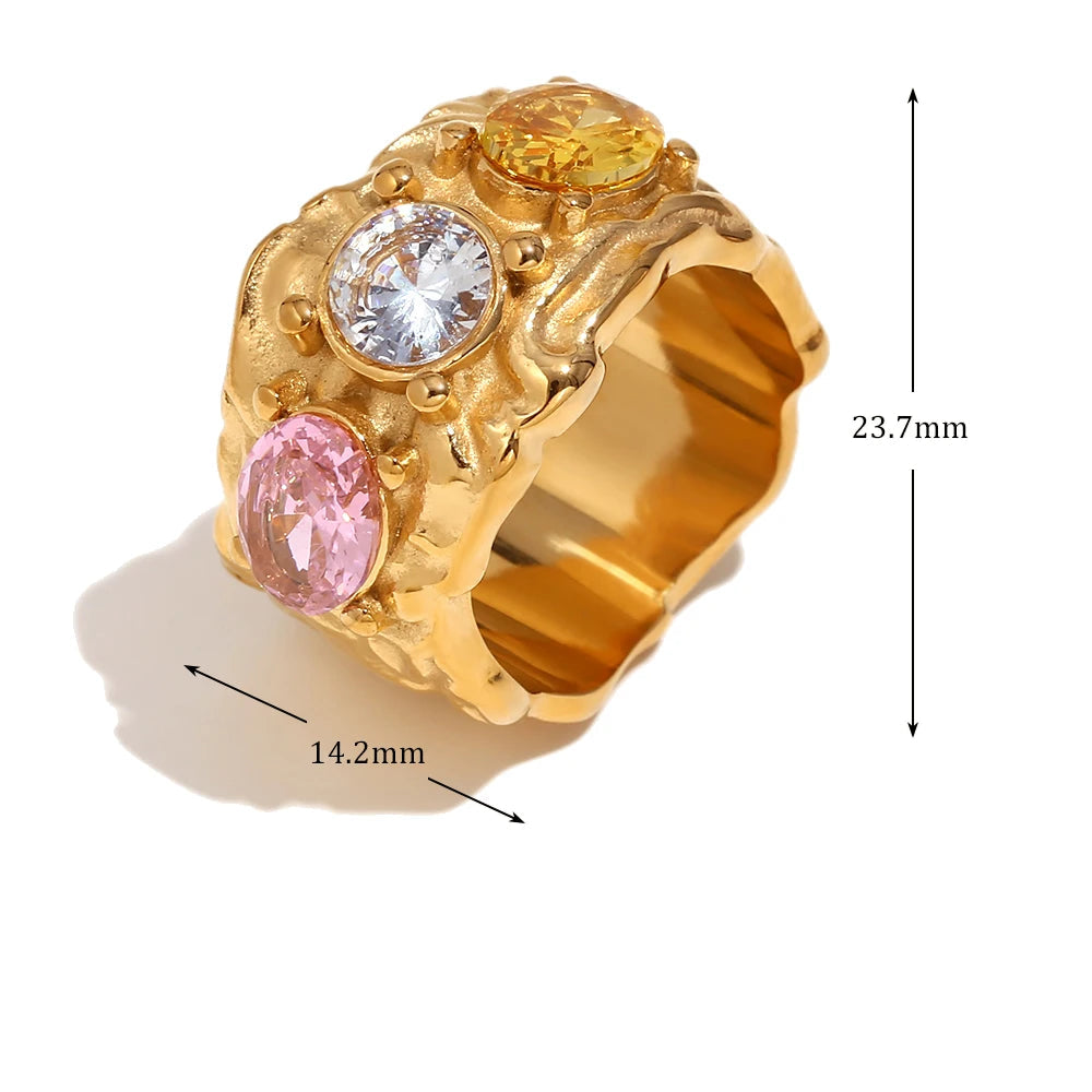 Conjuntos de Anéis Com pulseira Banhado a Ouro 18k