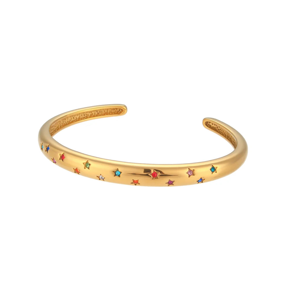Pulseira Zircônia Banhado a Ouro