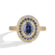 Anel de Luxo Oval Moissanite Presente de Noivado