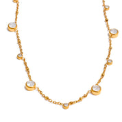 Conjunto de Colar e Pulseiras de Luxo Banhado a Ouro