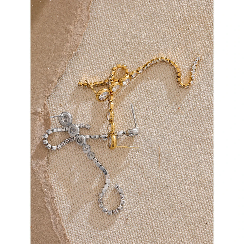 Brincos Longos com Corrente Banhado Ouro 18k