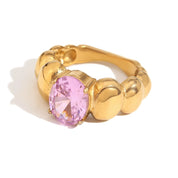 Anel Esfera Banhado a Ouro