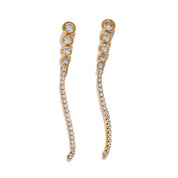 Brincos Longos com Corrente Banhado Ouro 18k