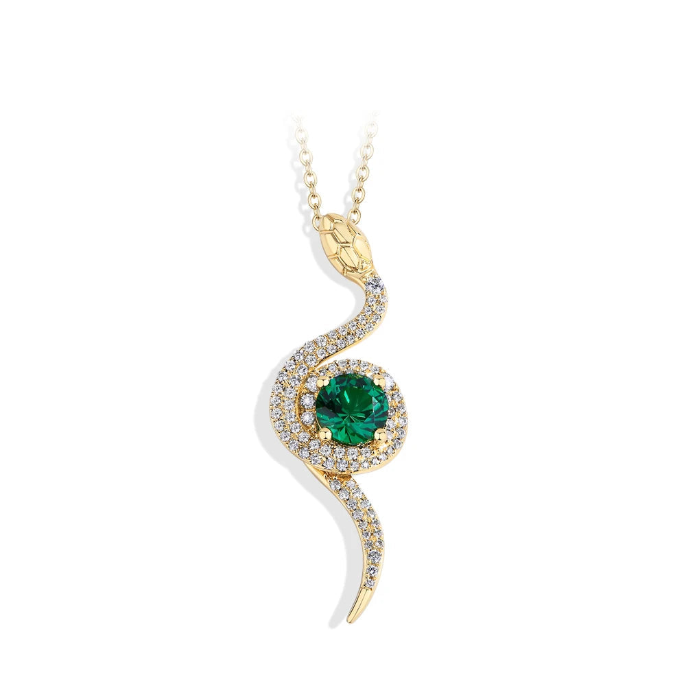 Colar de Moissanite Com Pingente Banhada a Ouro Branco 18K