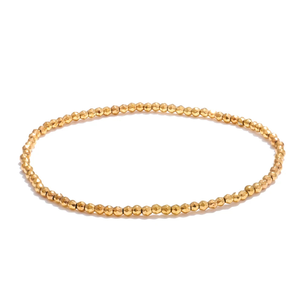 Pulseira de Corrente com Elegante Banhado a Ouro 18k