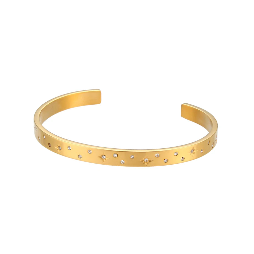 Pulseira Zircônia Banhado a Ouro