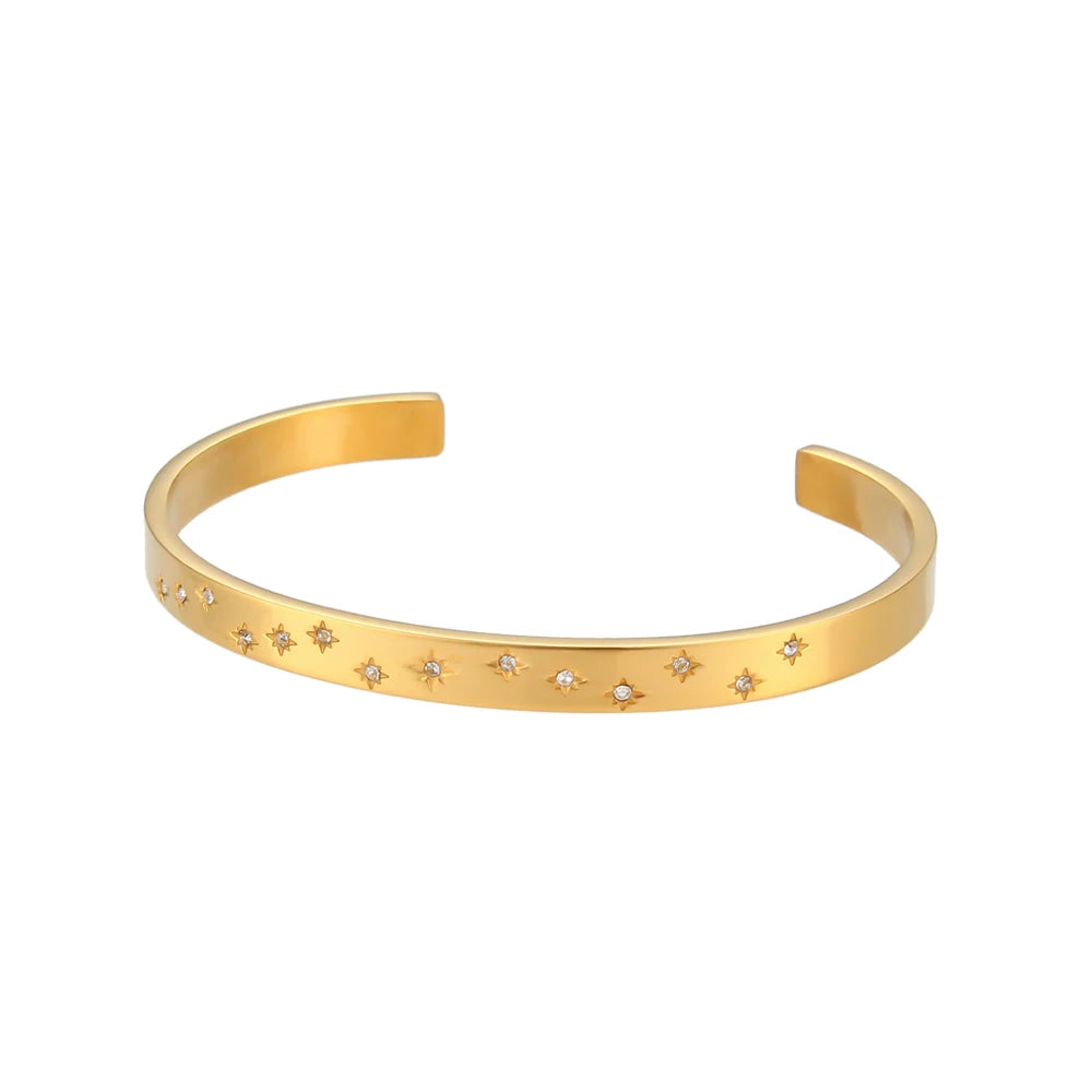 Pulseira Zircônia Banhado a Ouro