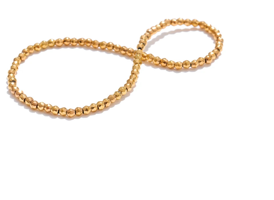 Pulseira de Corrente com Elegante Banhado a Ouro 18k