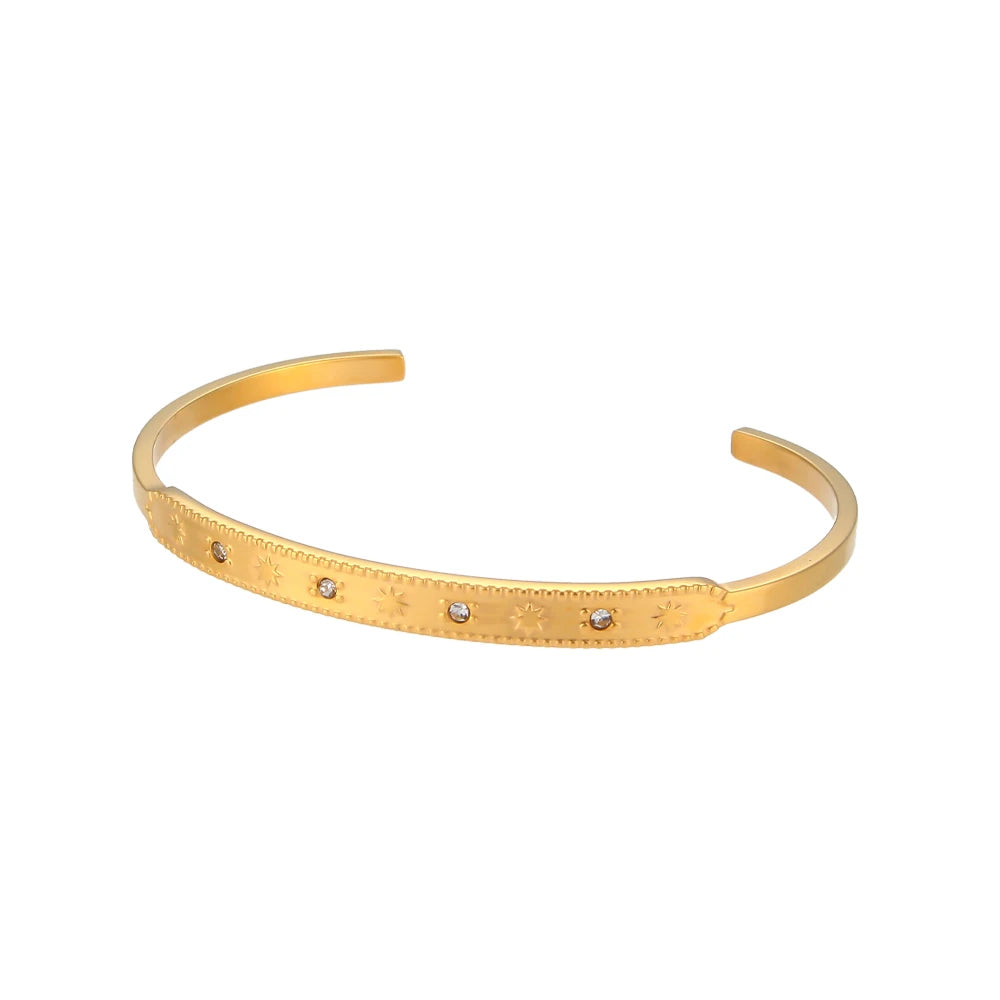 Pulseira Zircônia Banhado a Ouro