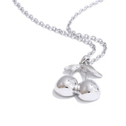 Conjunto de Colar e Brincos de Cereja Banhado a Ouro