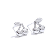 Brincos Pequenos de Cereja Banhado Ouro 18k