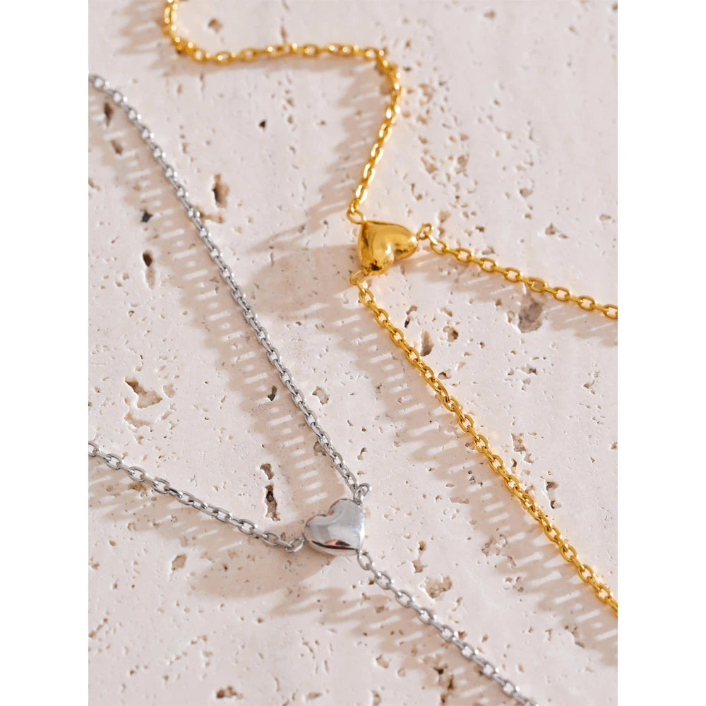 Pulseira de Coração com Corrente e Anel